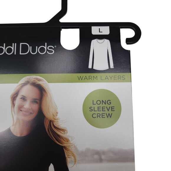 Cuddl Duds Womens Long Sleeve Crew Ultra-Soft Modal Stretch Layer L Green Plaid - Picture 3 of 10